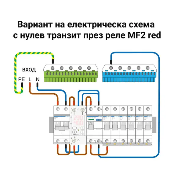 ZUBR CV2-32 RED РЕЛЕ ЗА СЛЕДЕНЕ, КОНТРОЛ И ЗА ЗАЩИТА ОТ НАПРЕЖЕНИЕ С ТЕРМОЗАЩИТА