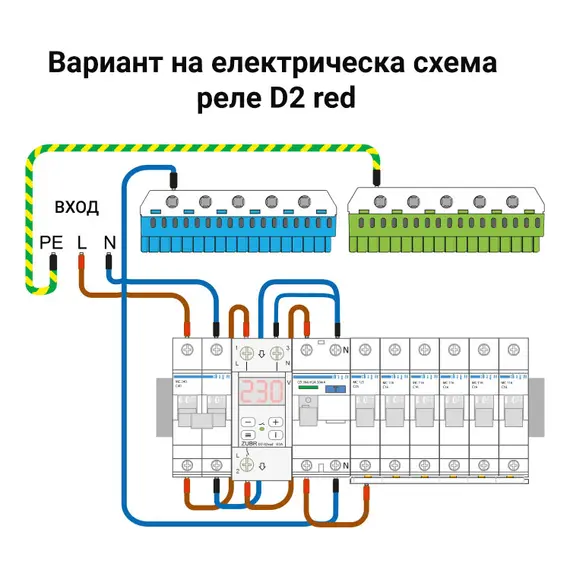ZUBR D2-63 RED РЕЛЕ ЗА СЛЕДЕНЕ, КОНТРОЛ И ЗА ЗАЩИТА ОТ НАПРЕЖЕНИЕ С ТЕРМОЗАЩИТА